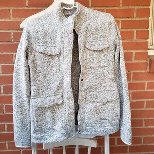 EUC EDDIE BAUER Grey Heather Colorway Sweater Full Zip (M) Pockets
